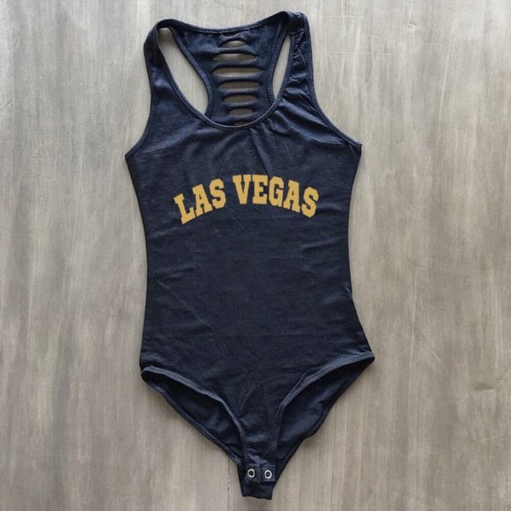 Black/Gold Las Vegas Bodysuit, Vegas Champions, LVGK Fan/Pride/Gift Sin City